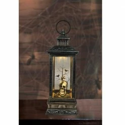 Best deal ⌛ Northlight 11 in. Black LED Lighted 🦇 Halloween Lantern with a White Skull Head 🎉