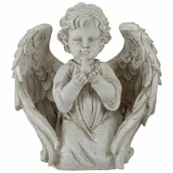 Coupon ✨ Northlight 9.75 in. Ivory Angel Boy Kneeling with Dove Outdoor Garden Statue 💯