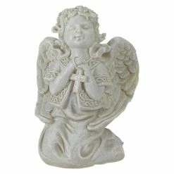 Discount 🛒 Northlight 6.75 in. Praying Angel with Cross Outdoor Garden Statue 🤩