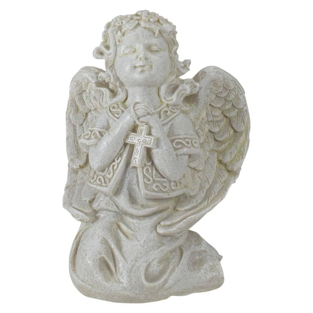 Discount 🛒 Northlight 6.75 in. Praying Angel with Cross Outdoor Garden Statue 🤩