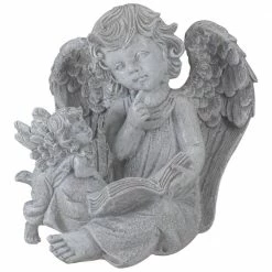 Cheap 💯 Northlight 8.25 in. Reading Angels with Book Outdoor Garden Statue 🔔