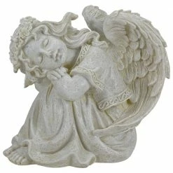 Brand new ✨ Northlight 8.5 in. Ivory Resting Angel with Floral Crown Outdoor Garden Statue 💯
