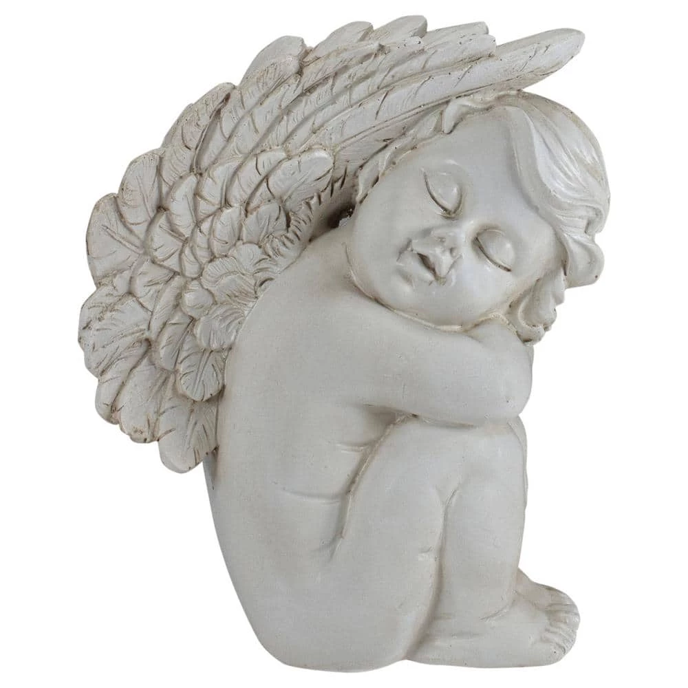 Deals ๐งจ Northlight 7.25 in. Ivory Right Facing Sleeping Cherub Angel Outdoor Garden Statue ๐