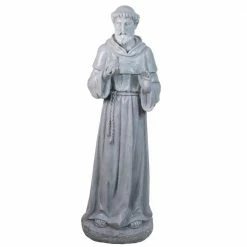 Deals 😀 Northlight 28 in. St. Francis Holding a Bird Outdoor Garden Statue 🎉