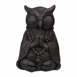 Deals ⌛ Northlight 17 in. Dark Gray Meditating Buddha Owl Outdoor Garden Statue 🔥