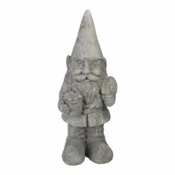 Wholesale ✨ Northlight 18.5 in. Gray Gardener Gnome With Shovel and Flower Outside Statue ⭐