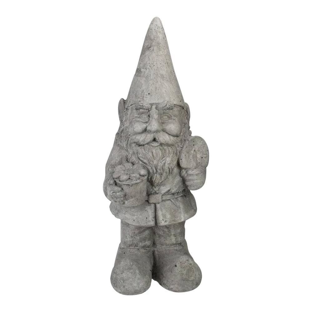 Wholesale ✨ Northlight 18.5 in. Gray Gardener Gnome With Shovel and Flower Outside Statue ⭐
