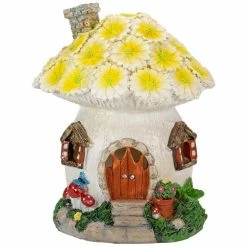 Cheap 🎁 Northlight 7.25 in. Solar Lighted Flower House Outdoor Garden Statue 😀