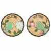Hot Sale 🛒 Northlight 11 in. Welcome Birds Outdoor Floral Garden Stones (Set of 2) 🎁