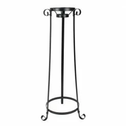 New 😀 Northlight 24 in. Black Swirled Large Outdoor Patio Stand for Garden Gazing Balls ✨