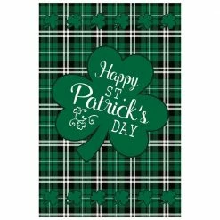 Coupon 🔥 Northlight 2.3 ft. x 3.3 ft. Polyester Happy St. Patrick's Day Plaid Outdoor House Flag 🥰