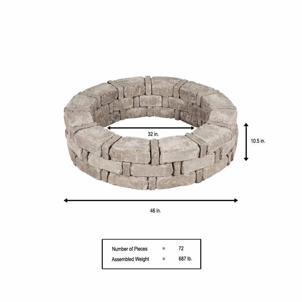 Best Sale 👍 Pavestone RumbleStone 46 in. x 10.5 in. Tree Ring Kit in Greystone 🔥 - Image 3