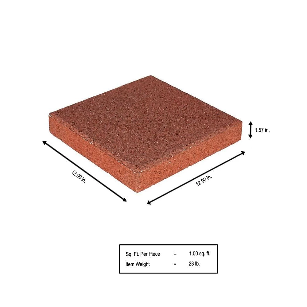 Cheapest 👍 Pavestone 12 in. x 12 in. x 1.5 in. River Red Square Concrete Step Stone ⌛ - Image 4